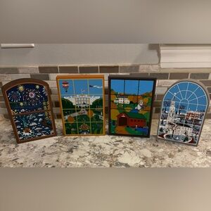 Cat’s meow village set of 4 windows of the season!